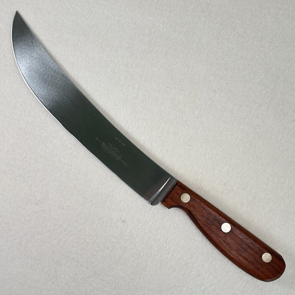 Vintage Case XX 611-10" SSP Early Americans Scimitar Curved Butcher Knife